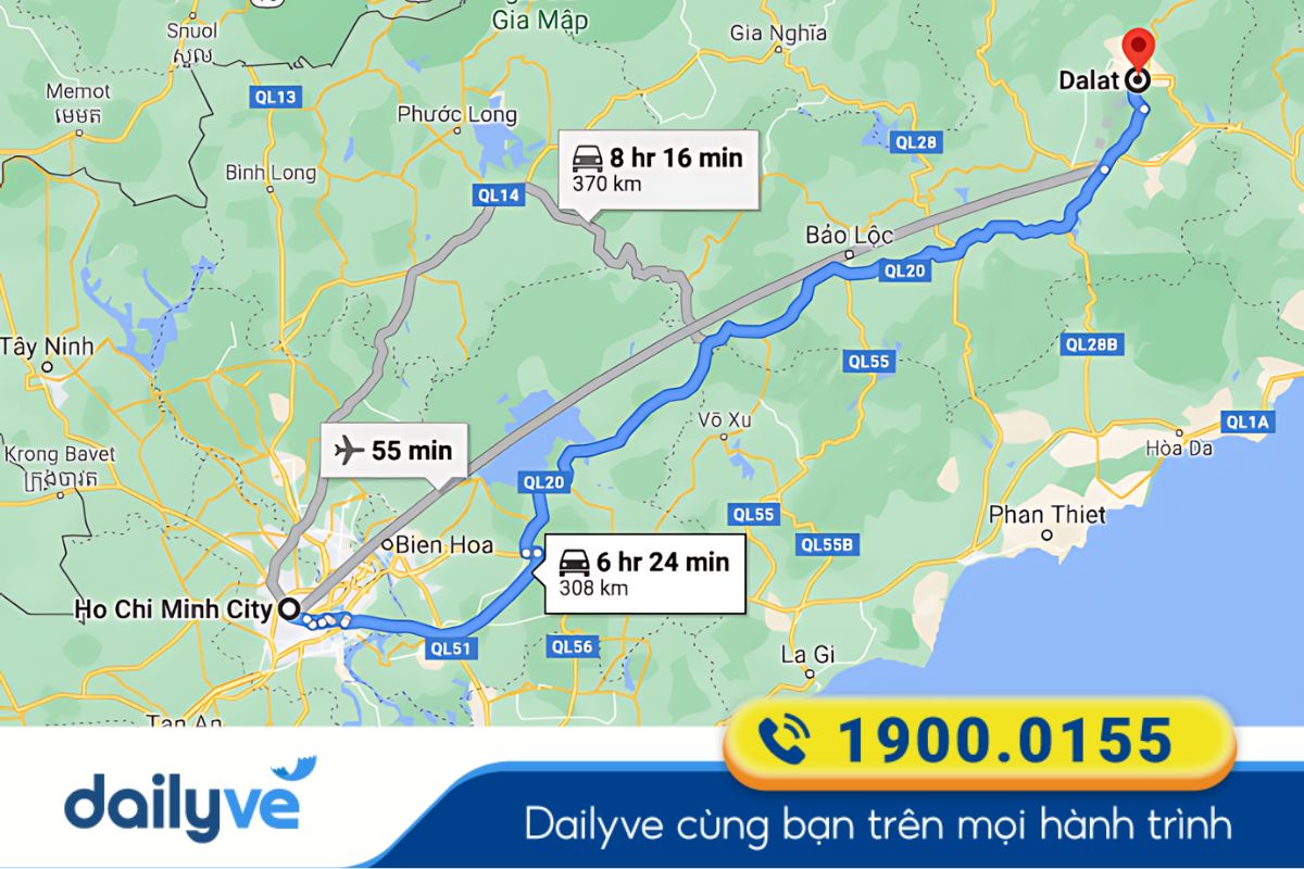 sài gòn đi đà lạt mấy tiếng