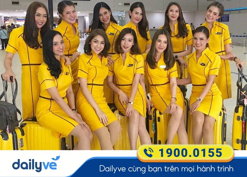 Trang phục năng động của tiếp viên Hãng bay Nok Air