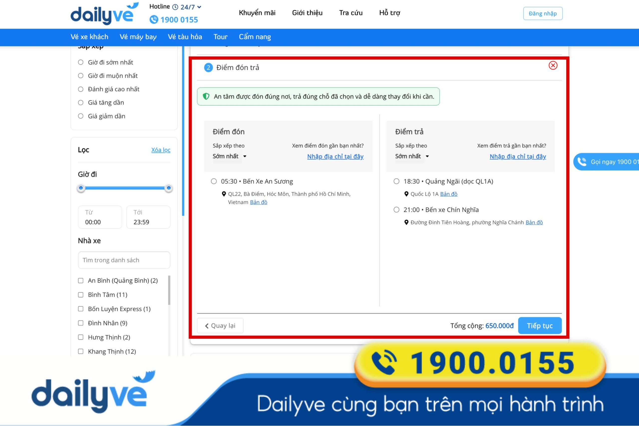 xe sài gòn quãng ngãi