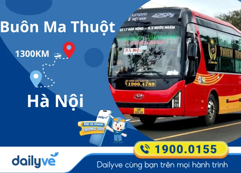 Vé xe từ Buôn Ma Thuột đi Hà Nội
