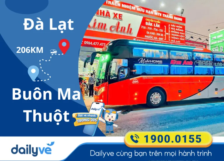Vé xe từ Đà Lạt đi Buôn Ma Thuột