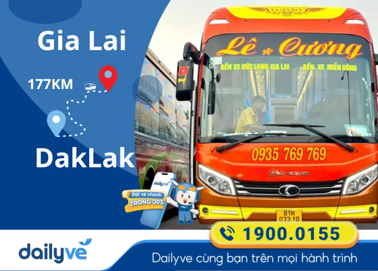 Vé xe từ Gia Lai đi DakLak