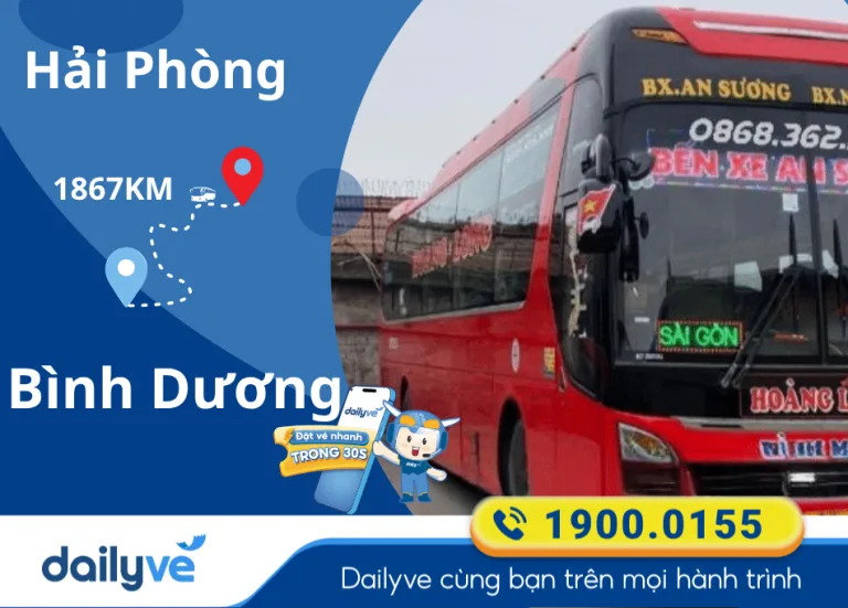 Vé xe từ Hải Phòng đi Bình Dương