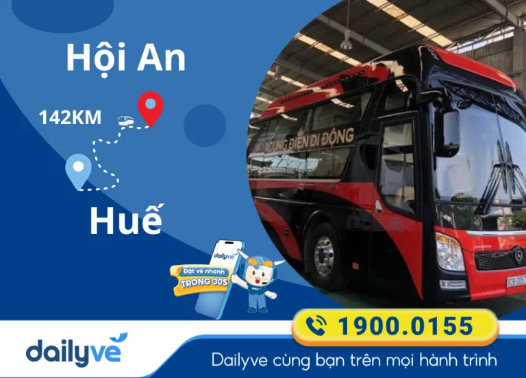 Vé xe từ Hội An đi Huế