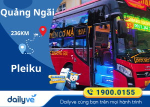Vé xe từ Quảng Ngãi đi Pleiku