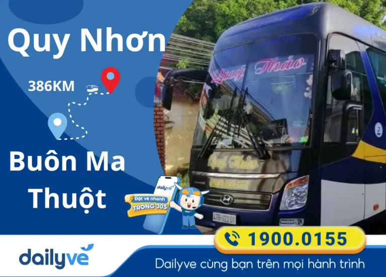 Vé xe từ Quy Nhơn đi Buôn Ma Thuột
