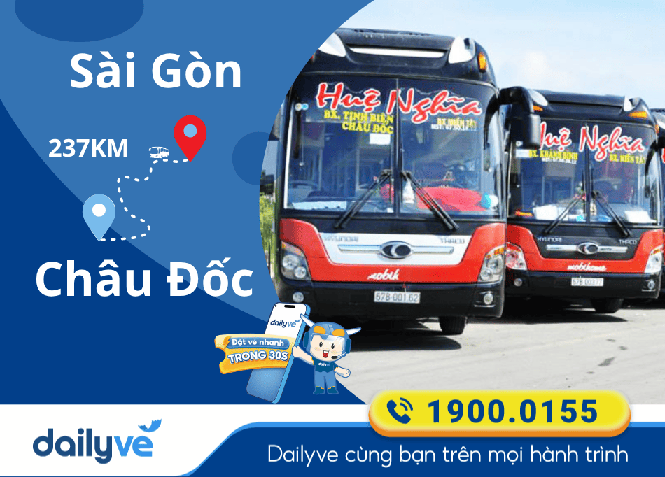 Vé xe giường nằm từ Sài Gòn đi Châu Đốc