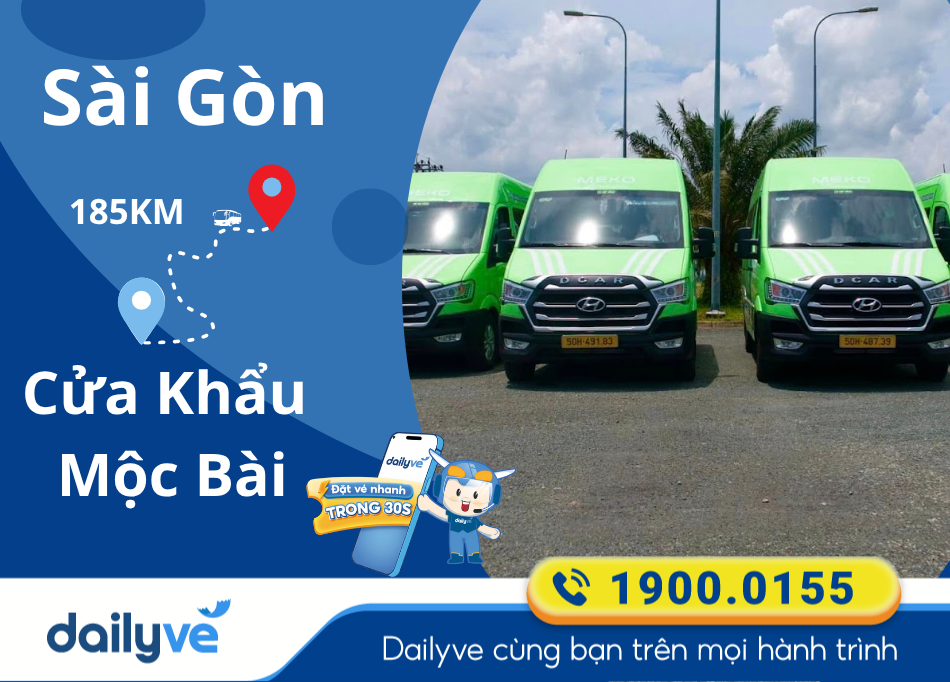 Vé xe từ Sài Gòn đi Cửa Khẩu Mộc Bài