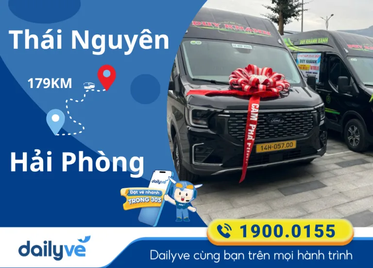 Vé xe Thái Nguyên đi Hải Phòng
