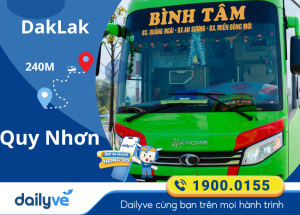 Vé xe từ DakLak đi Quy Nhơn