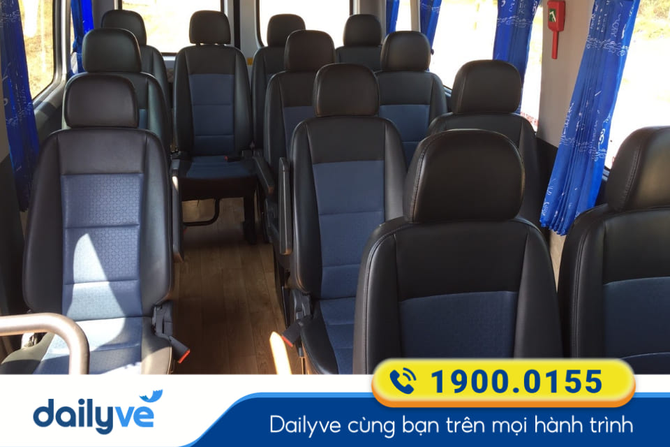 Xe ghế ngồi 16 chỗ chạy tuyến Sài Gòn đi Dầu Tiếng