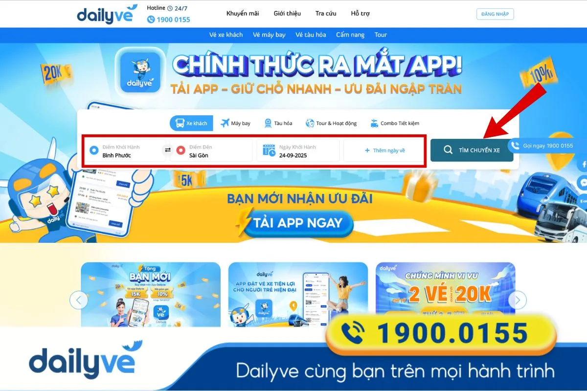 xe bình phước đi sài gòn