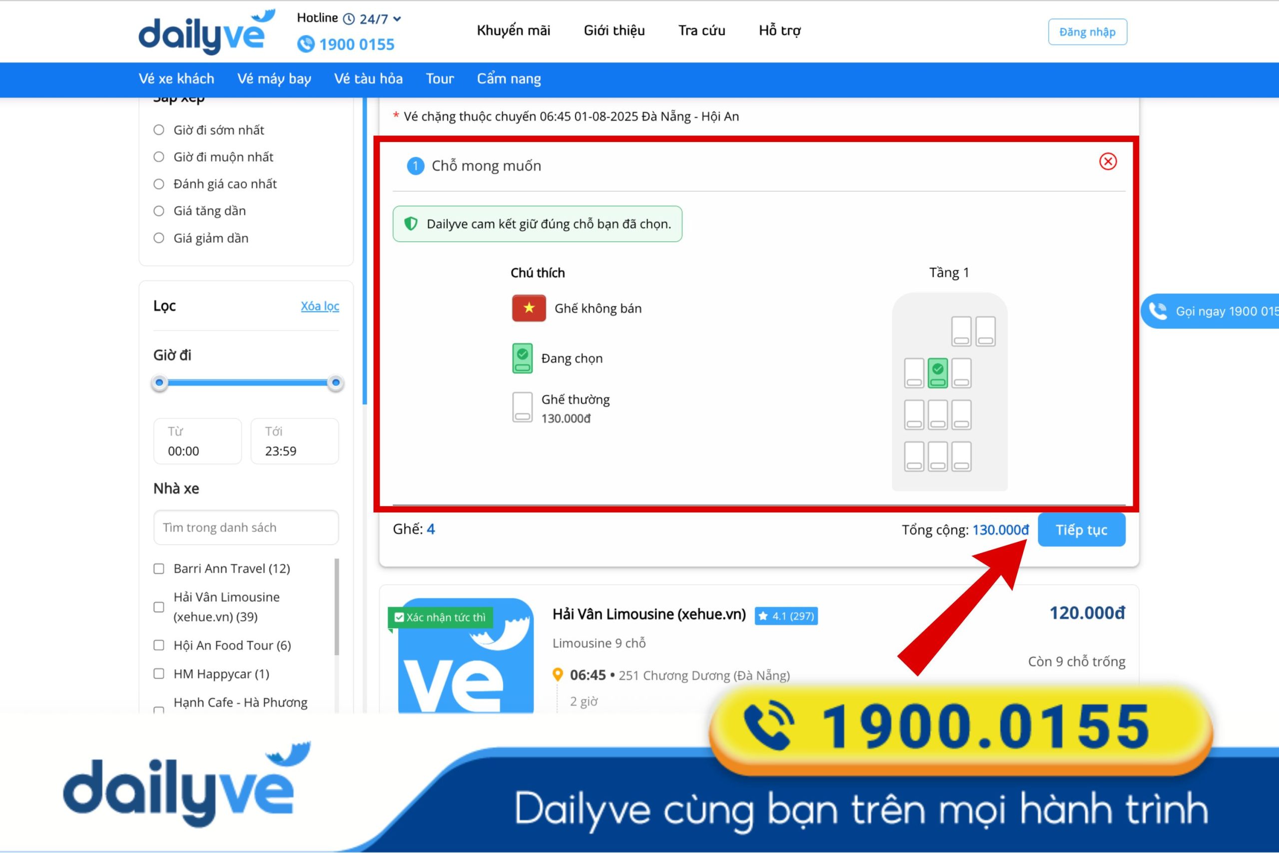 xe Đà Nẵng - Hội An