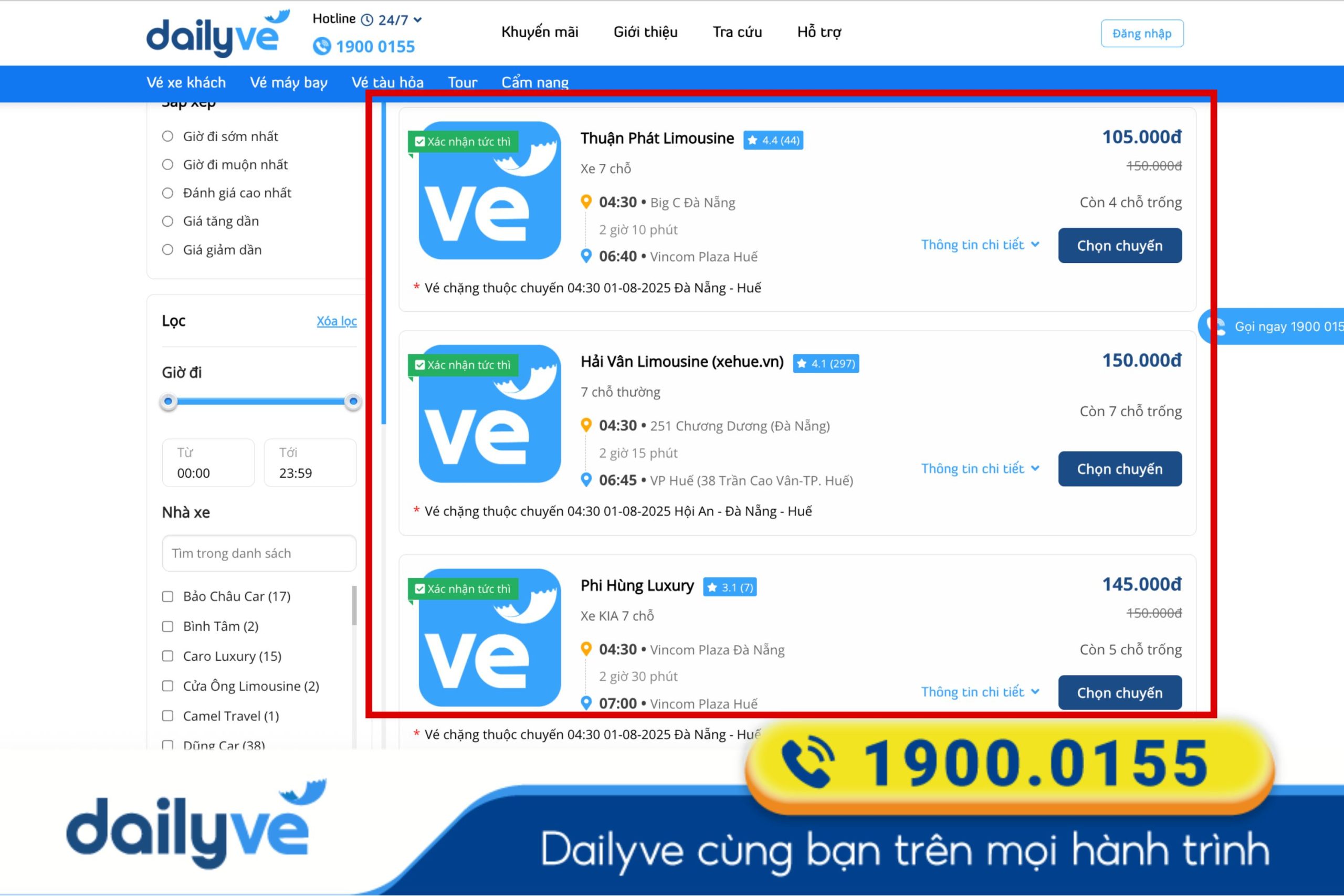 xe đà nẵng - huế