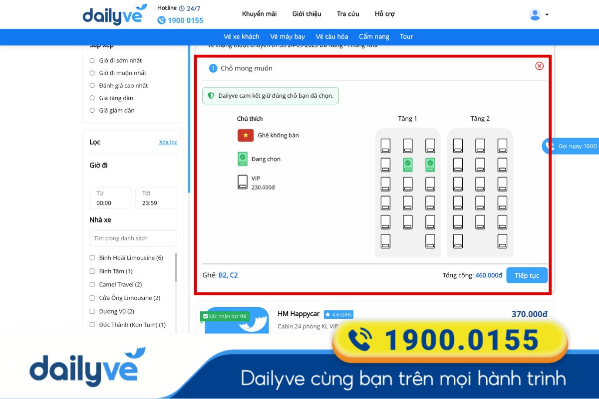 xe đà nẵng quảng bình