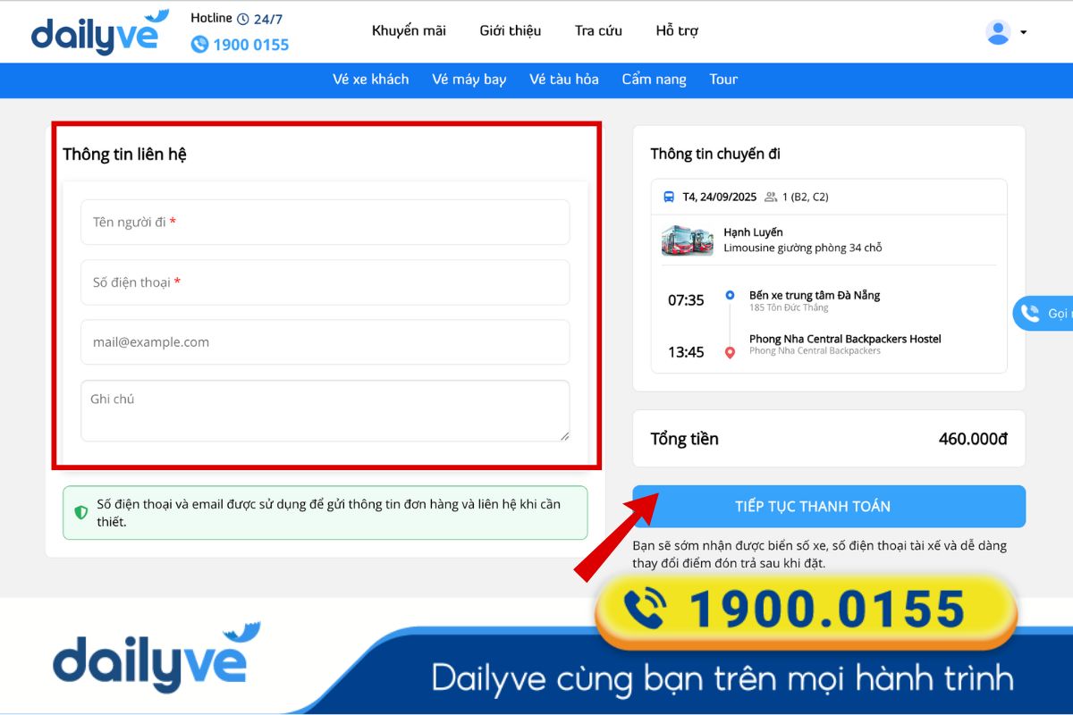 xe đà nẵng quảng bình