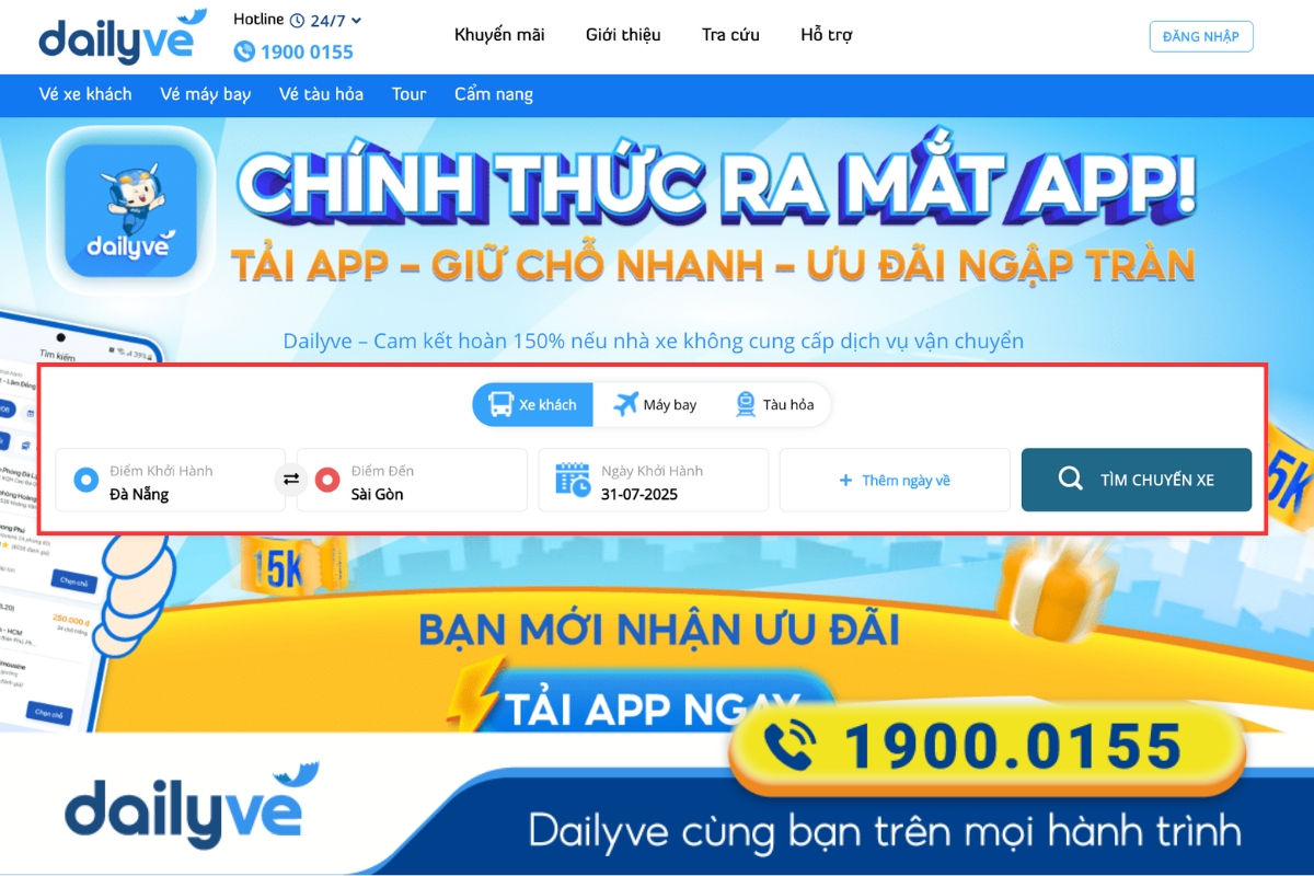 xe đà nẵng đi sài gòn