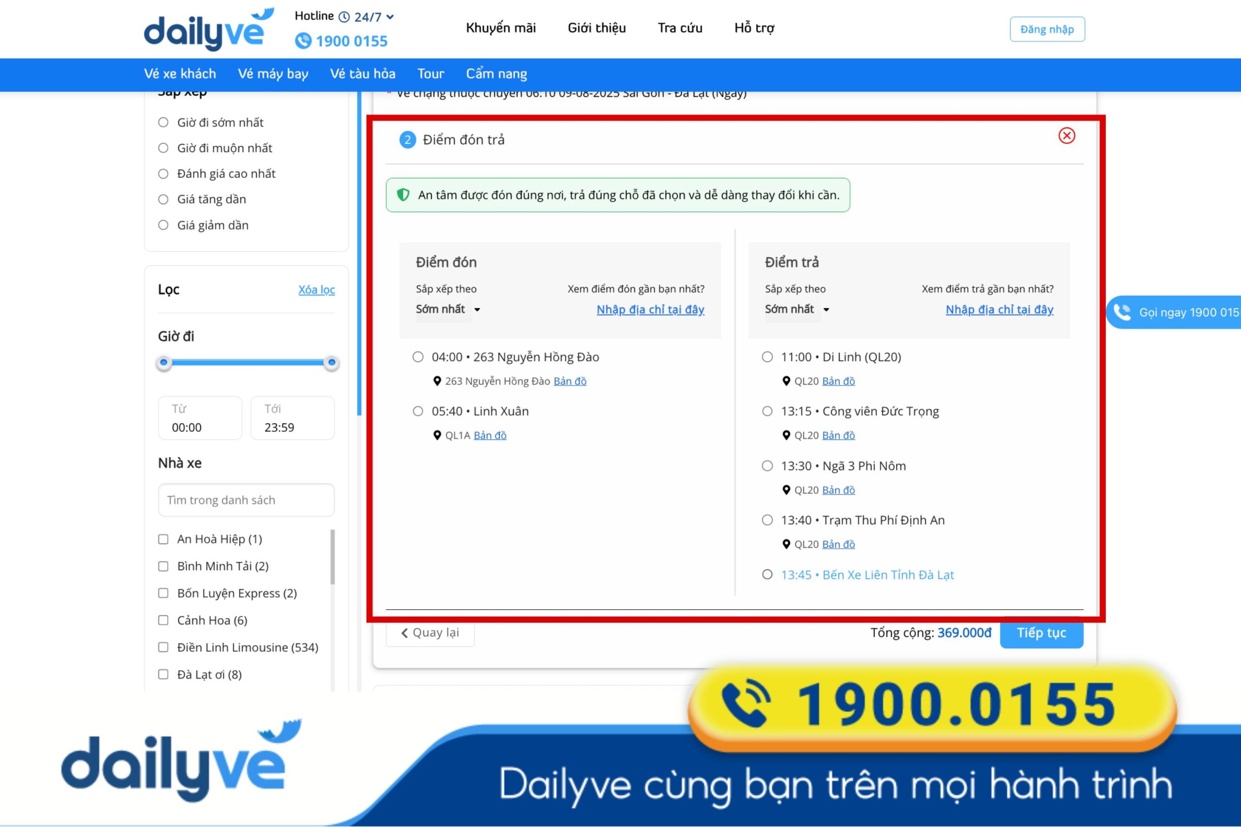 xe giường nằm đôi sài gòn đà lạt