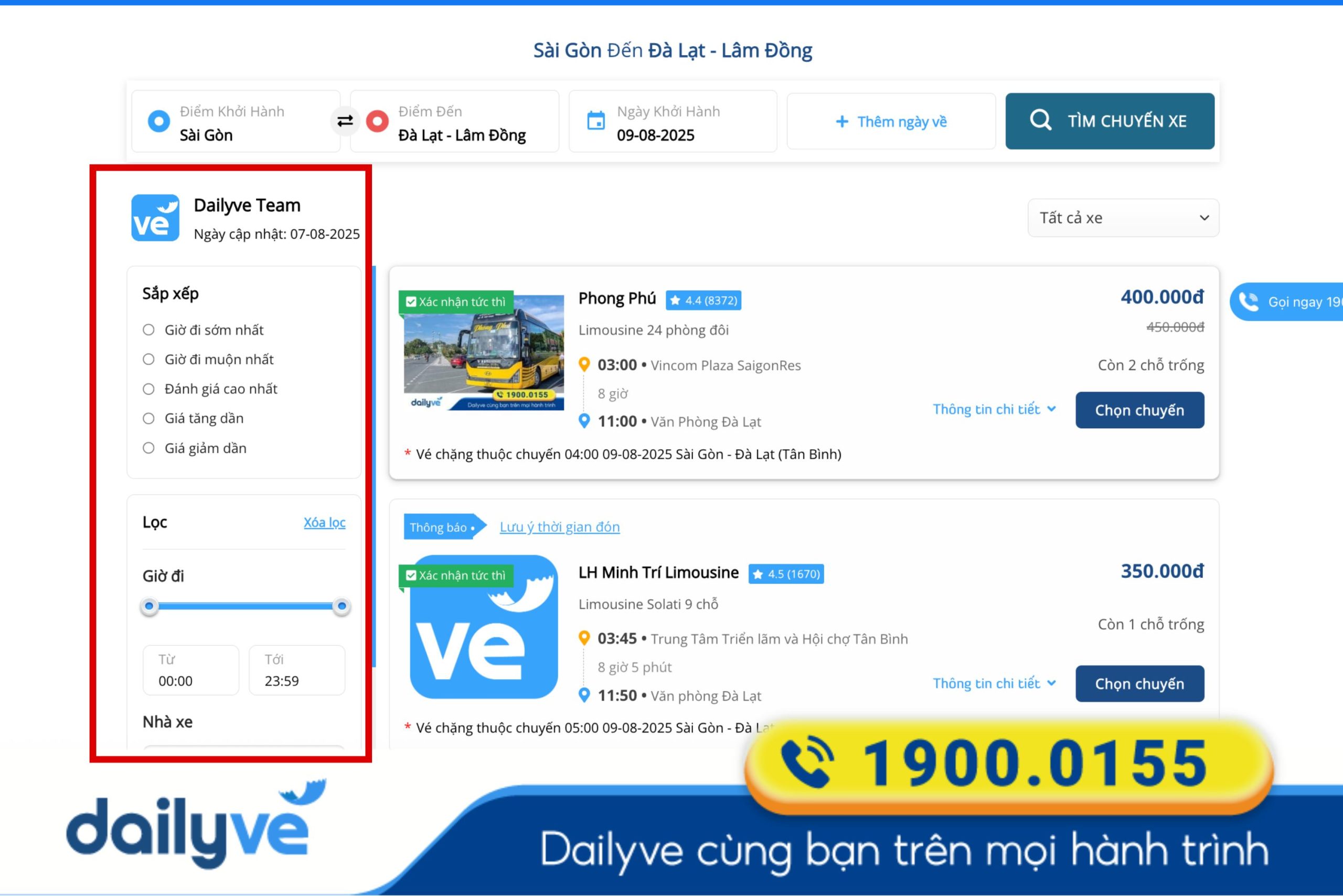xe giường nằm đôi sài gòn đà lạt