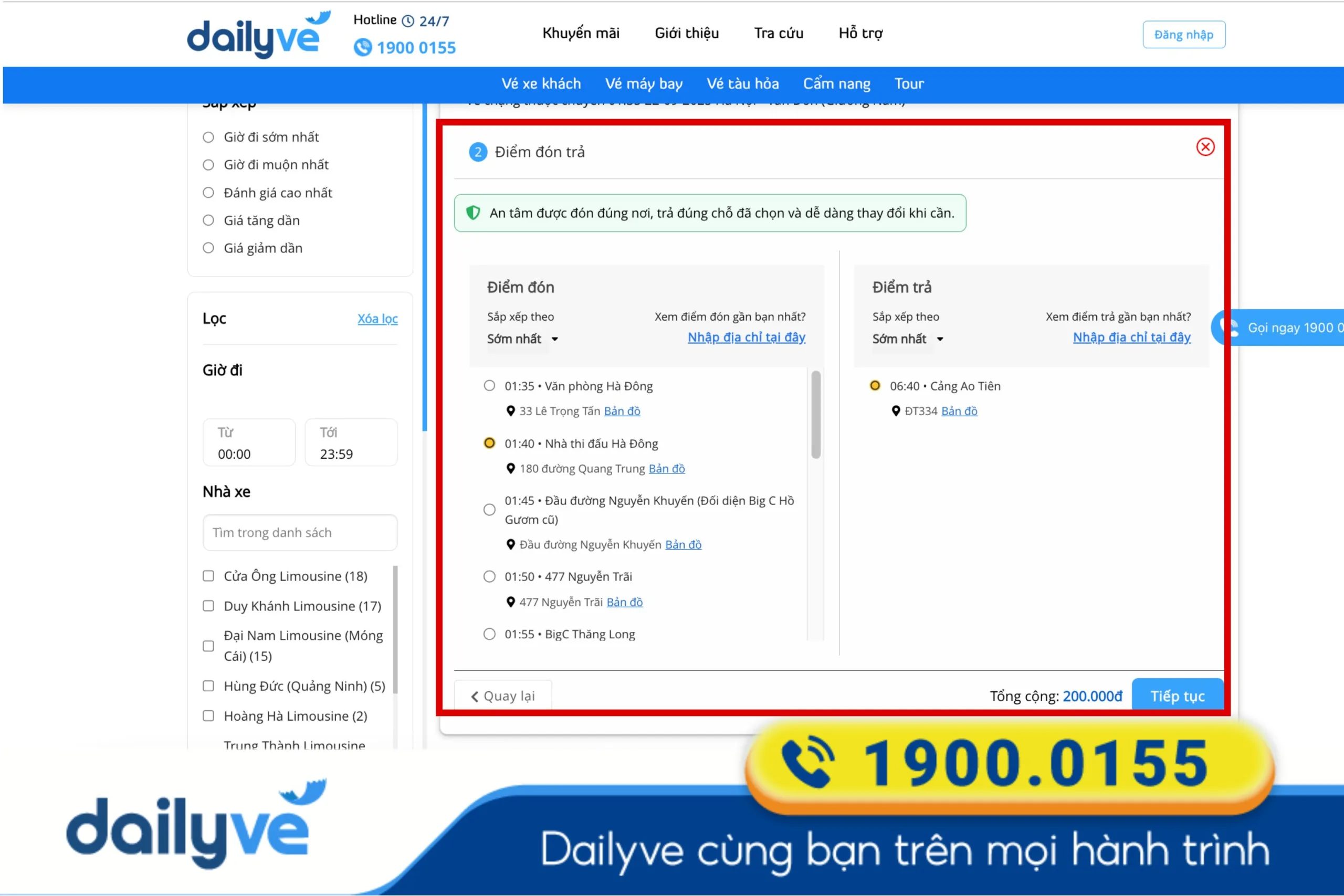 xe hà nội vân đồn