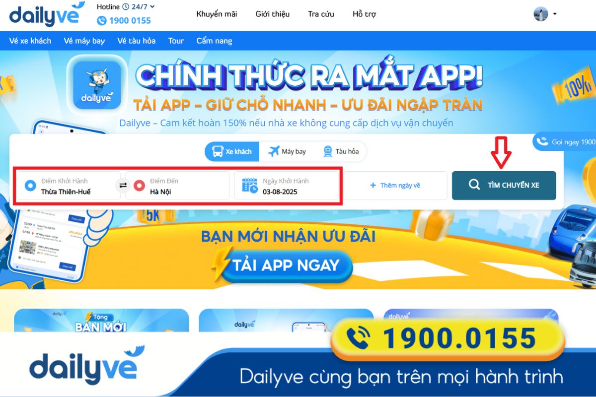 xe huế hà nội