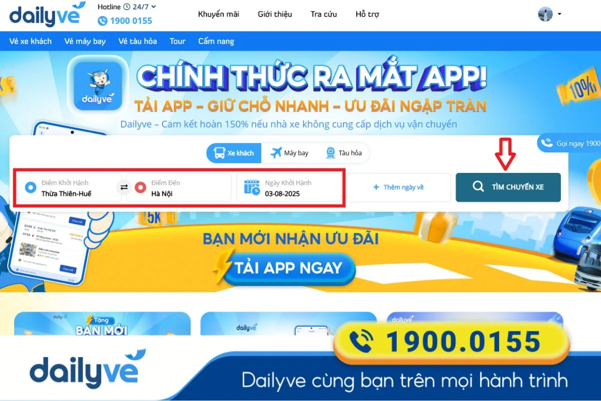 xe huế hà nội