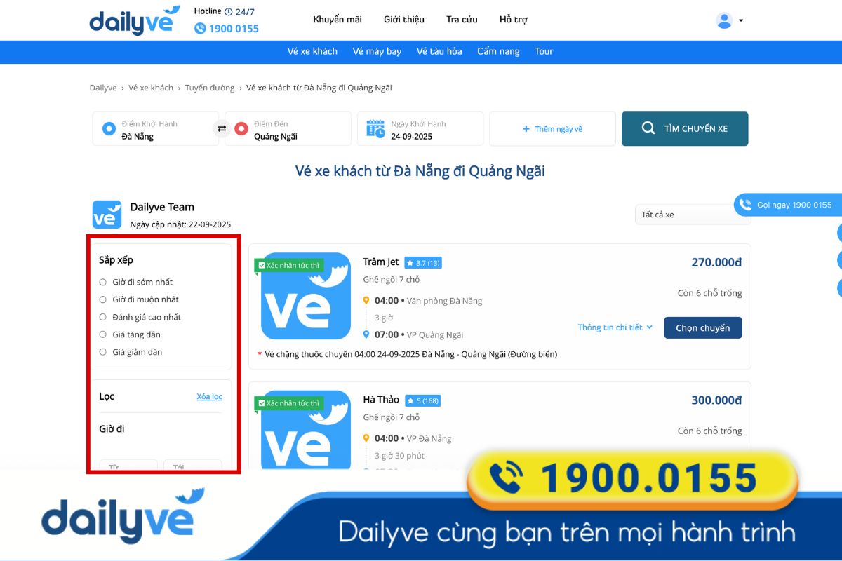 xe khách đà nẵng quảng ngãi