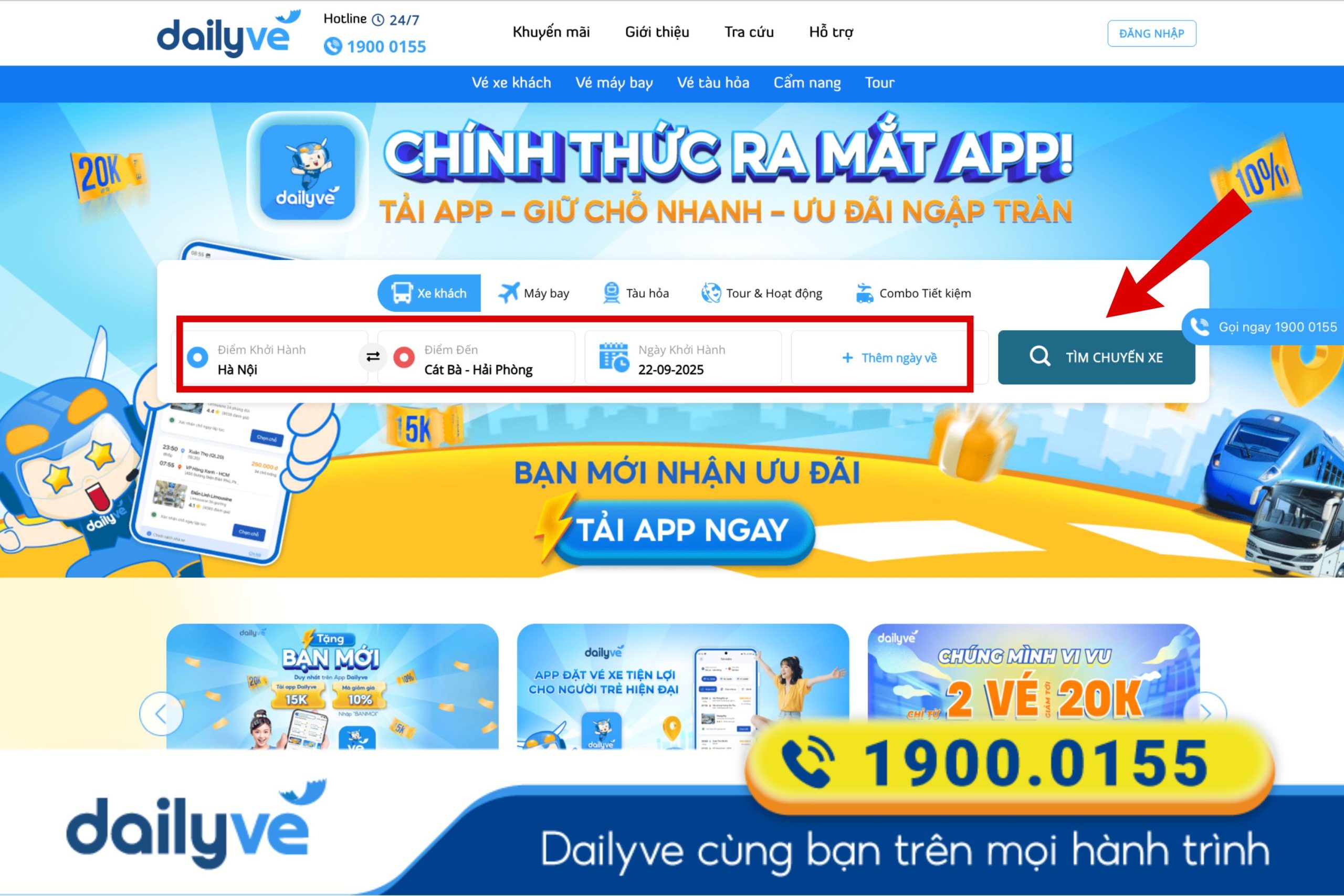 xe hà nội cát bà