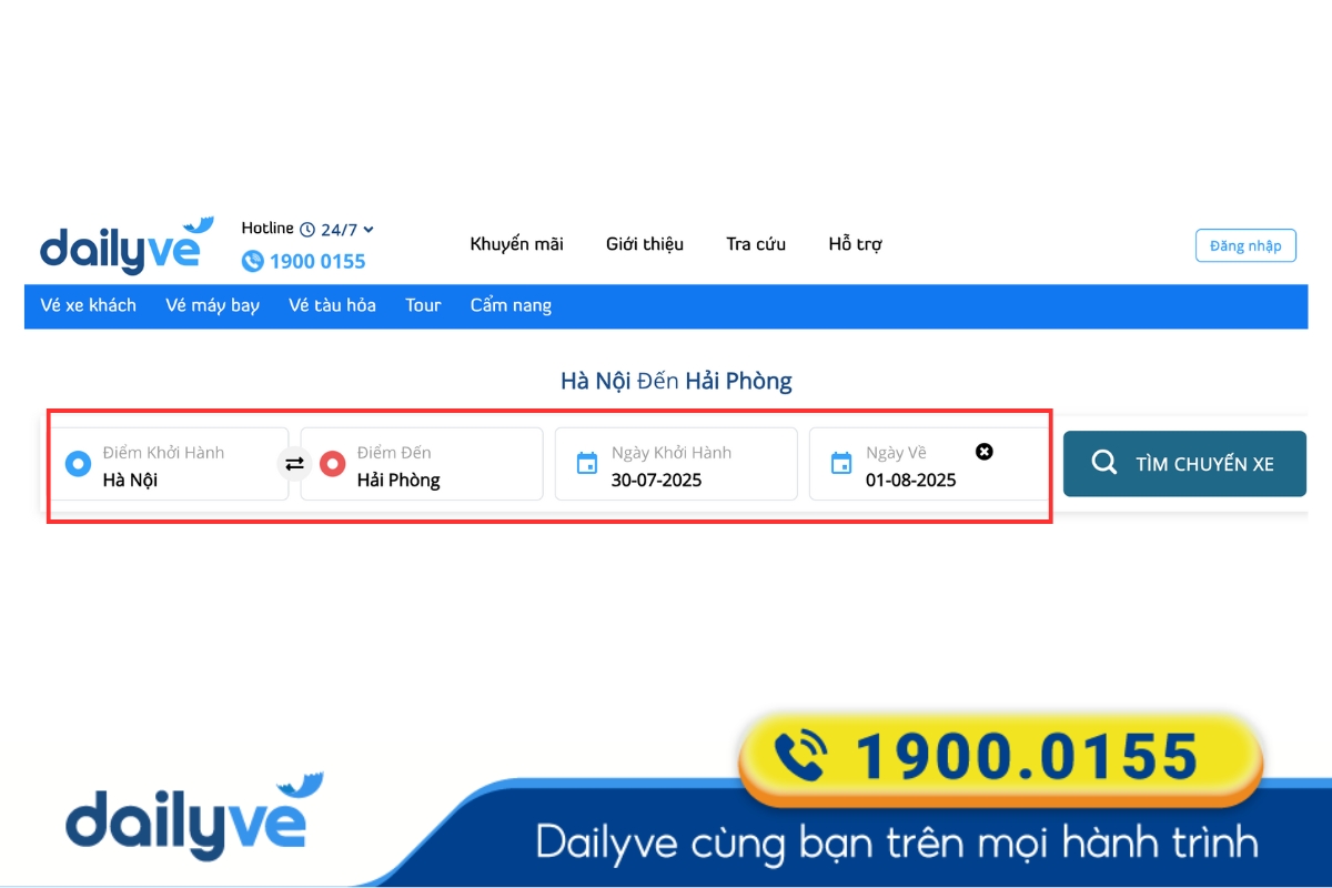 xe hà nội đi hải phòng