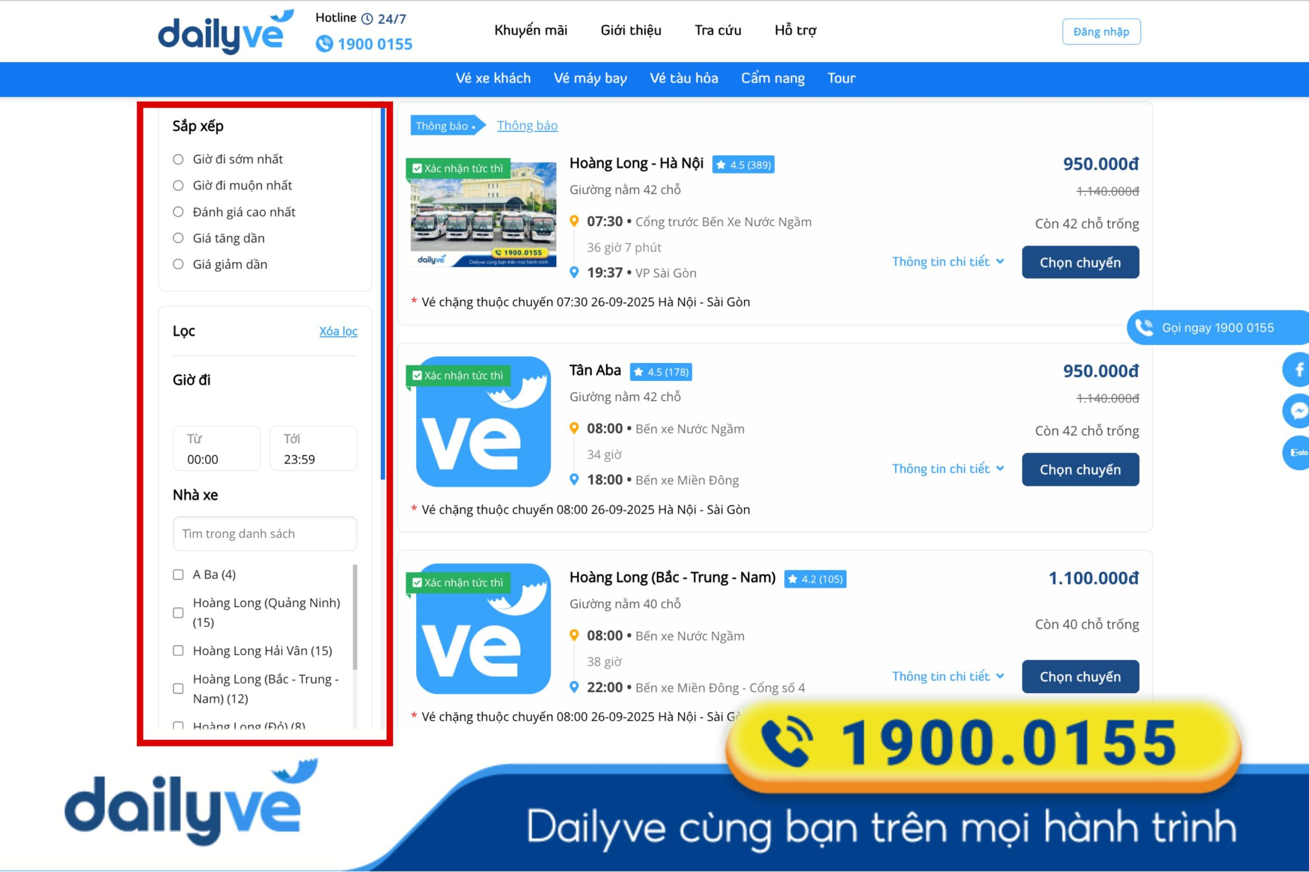 xe hà nội sài gòn