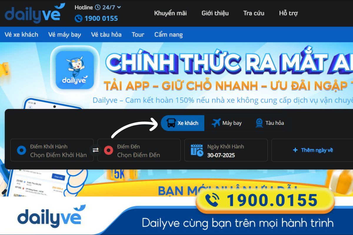 xe sài gòn hà nội