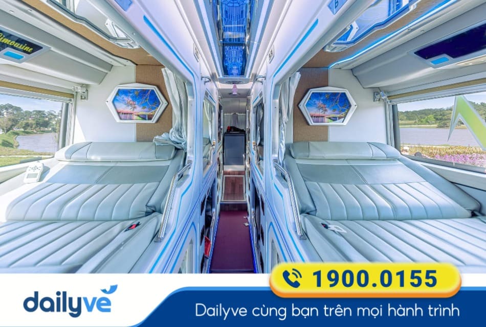 Xe Cabin giường phòng đôi rộng rãi thoải mái