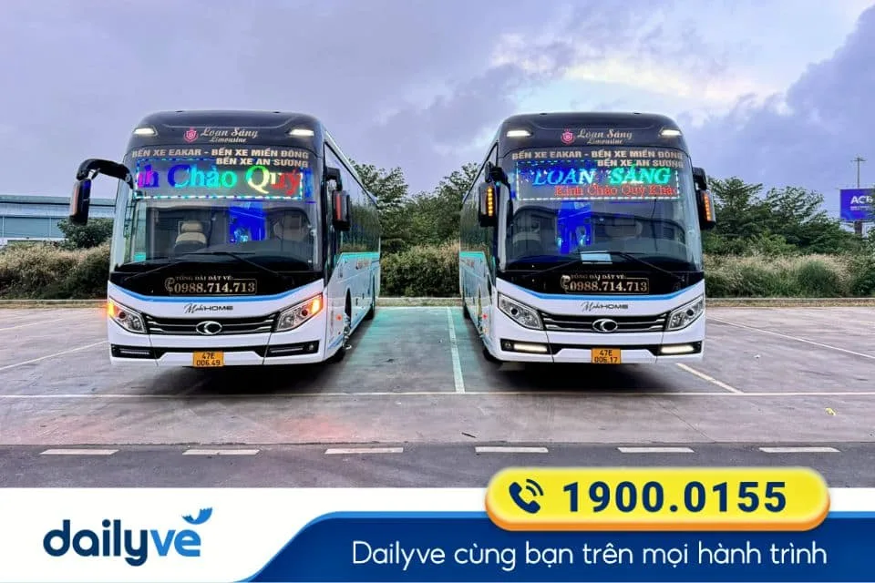 Nhà xe Loan Sáng từ Gia Nghĩa đi Bến xe Miền Đông