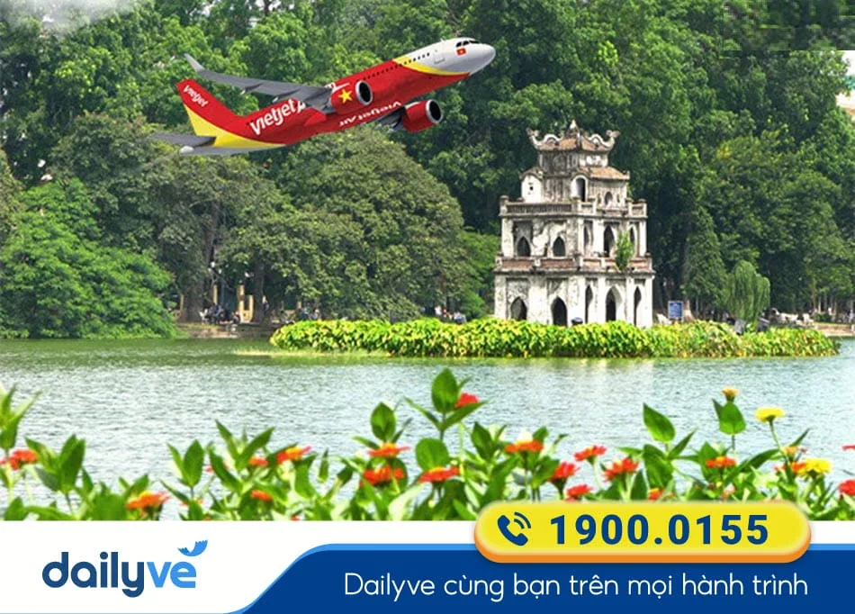 Hãng hàng không Vietjet Air thai thác chuyến bay Nha Trang đi Hà Nội