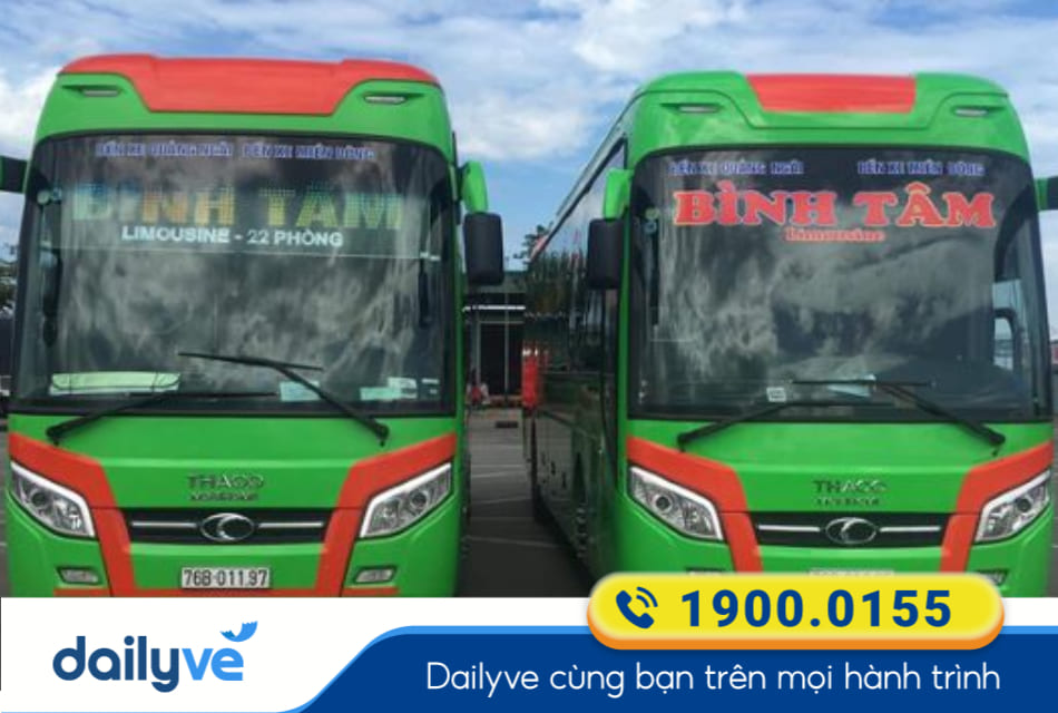 Nhà xe Bình Tâm từ Huế đi Tam Kỳ
