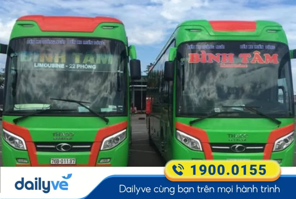 Nhà xe Bình Tâm từ Huế đi Tam Kỳ