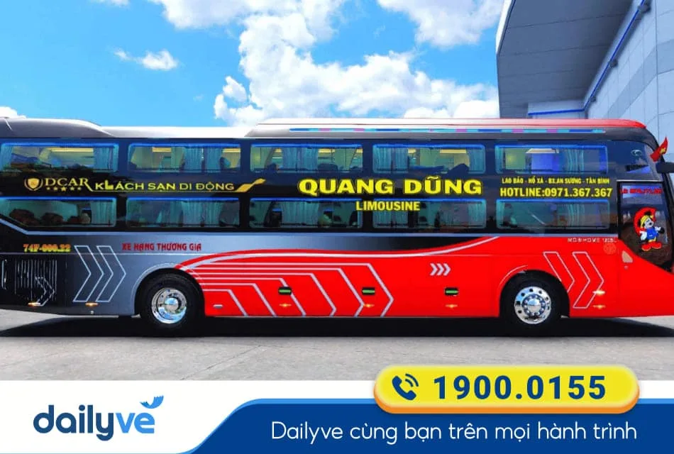 Nhà xe Quang Dũng Vip Limousine từ Bình Dương đi Quảng Ngãi