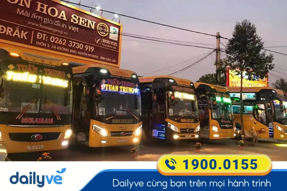 Nhà xe Tuấn Trung từ Buôn Ma Thuột đi Quy Nhơn