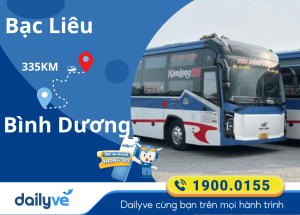Vé xe từ Bạc Liêu đi Bình Dương