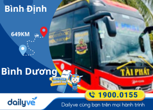 Vé xe Bình Định đi Bình Dương