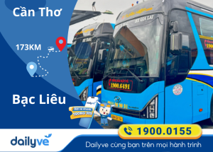 Vé xe từ Cần Thơ đi Bạc Liêu