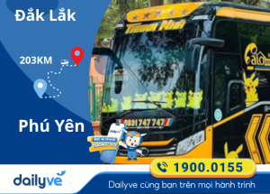 Vé xe từ Đắk Lắk đi Phú Yên