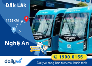 Vé xe từ Đắk Lắk đi Nghệ An
