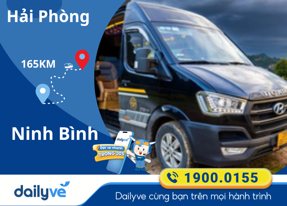 Vé xe Limousine Hải Phòng đi Ninh Bình
