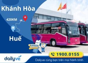 Vé xe từ Khánh Hòa đi Huế