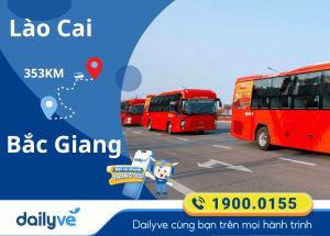 Vé xe từ Lào Cai đi Bắc Giang