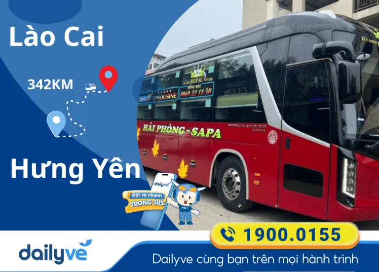 Vé xe từ Lào Cai đi Hưng Yên
