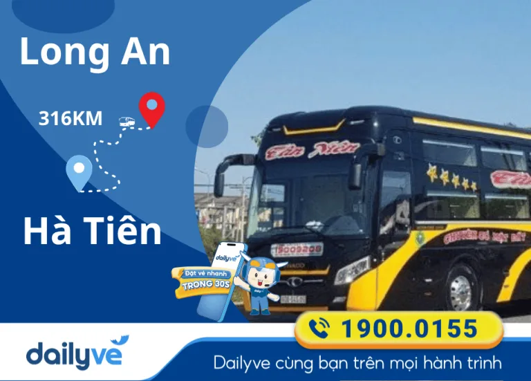 Vé xe từ Long An đi Hà Tên