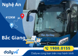 Vé xe từ Nghệ An đi Bắc Giang