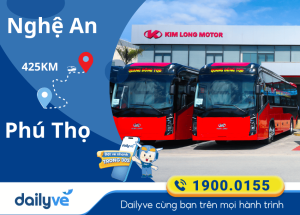 Vé xe từ Nghệ An đi Phú Thọ